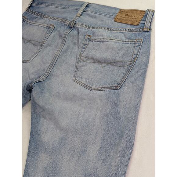 The Varick Slim Straight Button Fly Distressed 32W x 30L by Polo Ralph Lauren - Picture 13 of 16